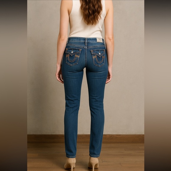 True Religion Women's Skinny Jeans - Blue - Picture 1 of 8